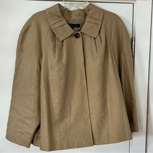 Anne Klein Used Tan lined Linen Swing Jacket